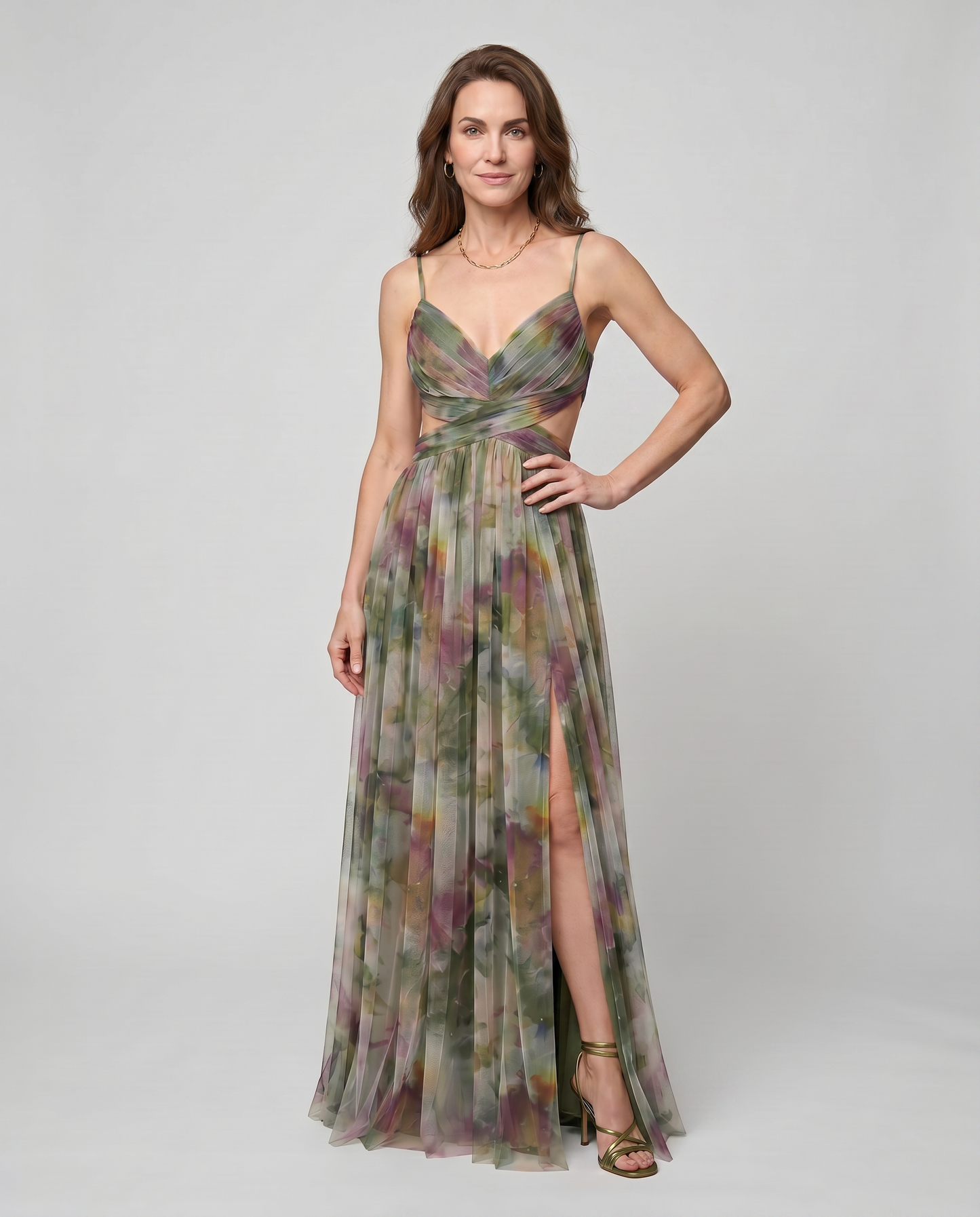 EB ALYSSA™ | VESTIDO LARGO FLORAL ESTILO REFINADO Y EXCLUSIVO