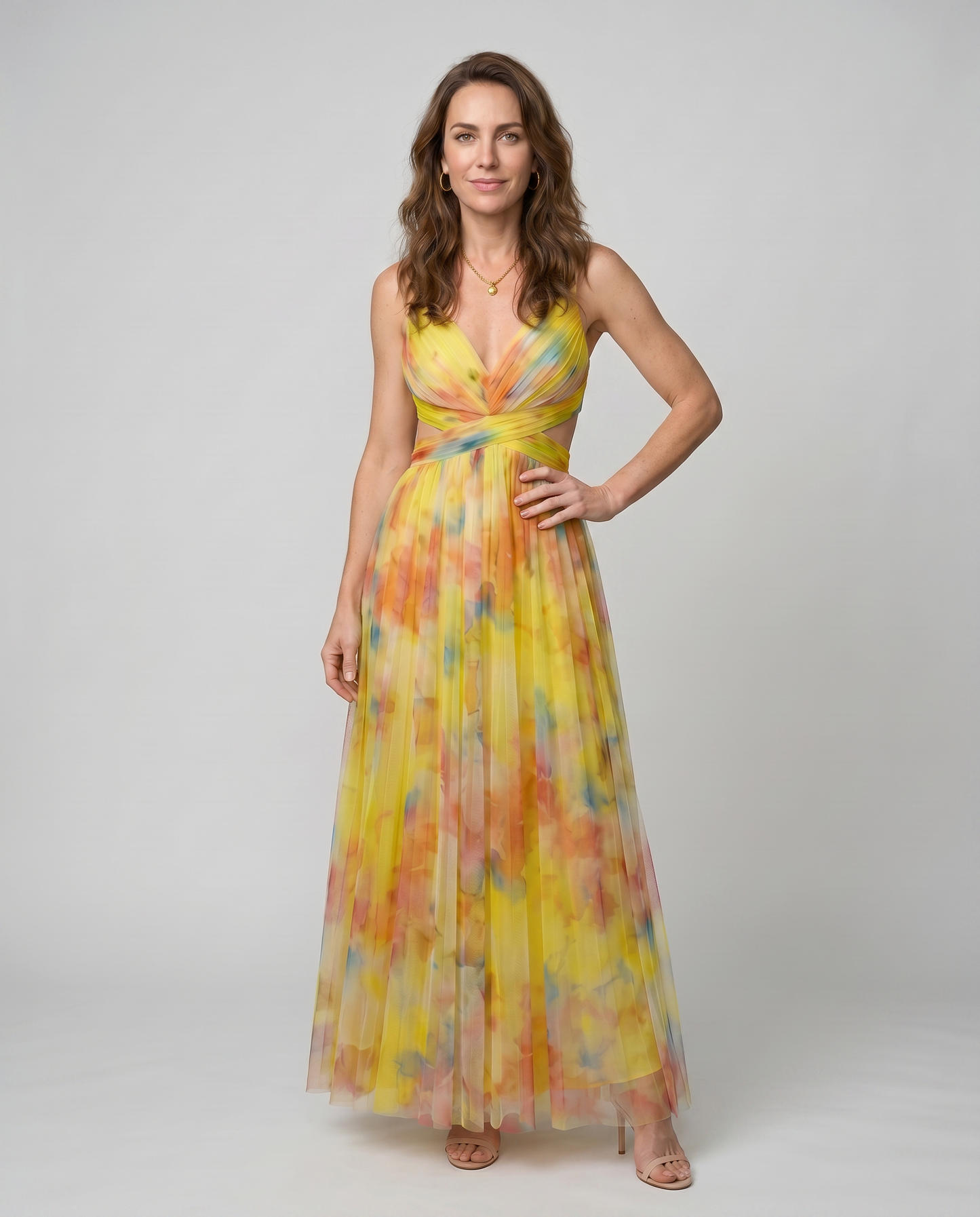 EB ALYSSA™ | VESTIDO LARGO FLORAL ESTILO REFINADO Y EXCLUSIVO