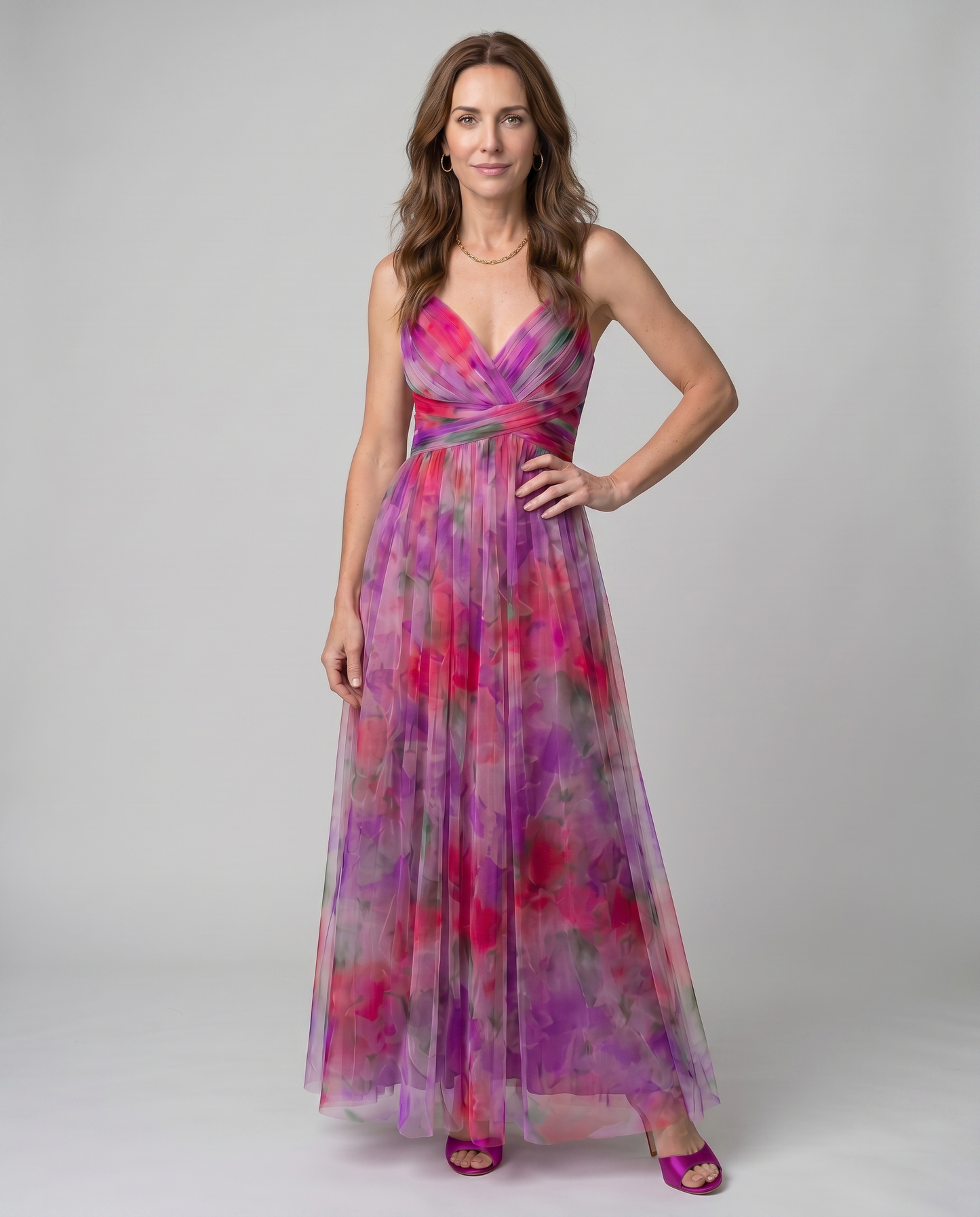 EB ALYSSA™ | VESTIDO LARGO FLORAL ESTILO REFINADO Y EXCLUSIVO