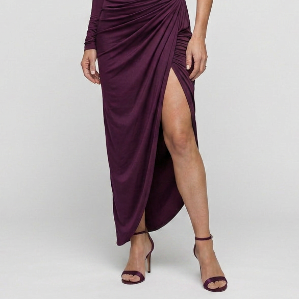 EB ROSALIA™ | VESTIDO LARGO MORADO SEXY DE UN SOLO HOMBRO