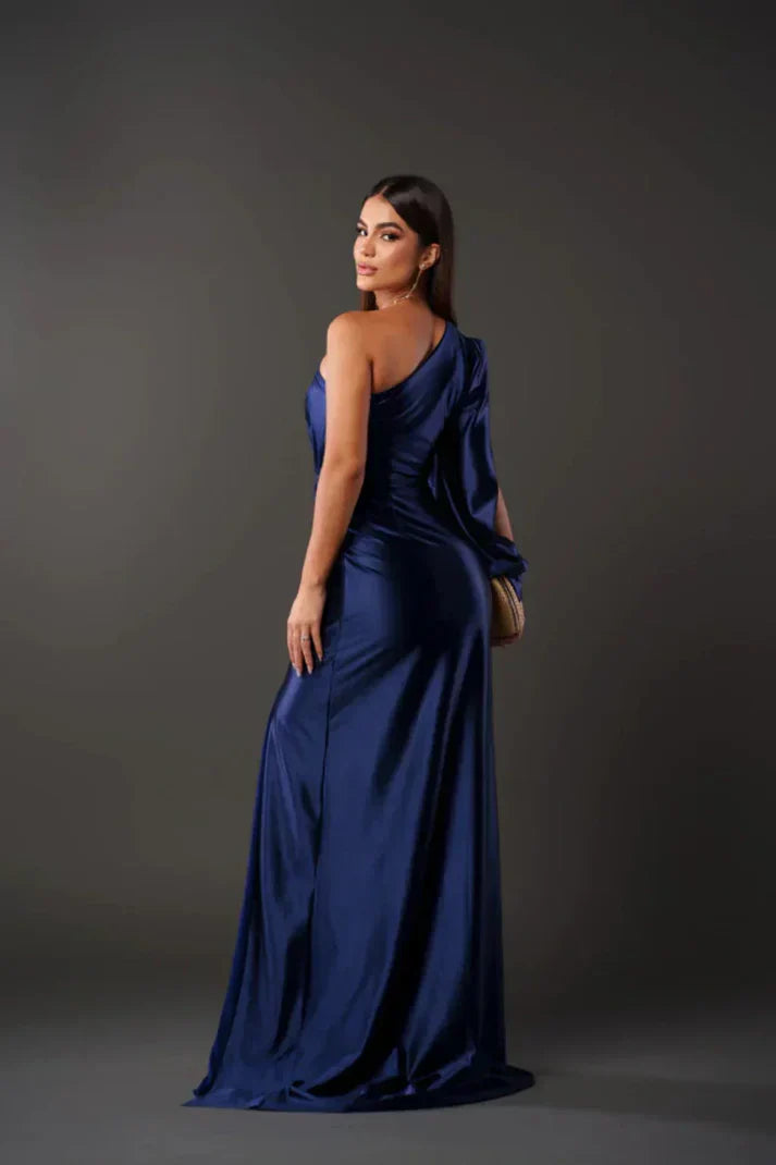 EB CAMILA™ | VESTIDO SATINADO DE UNA MANGA