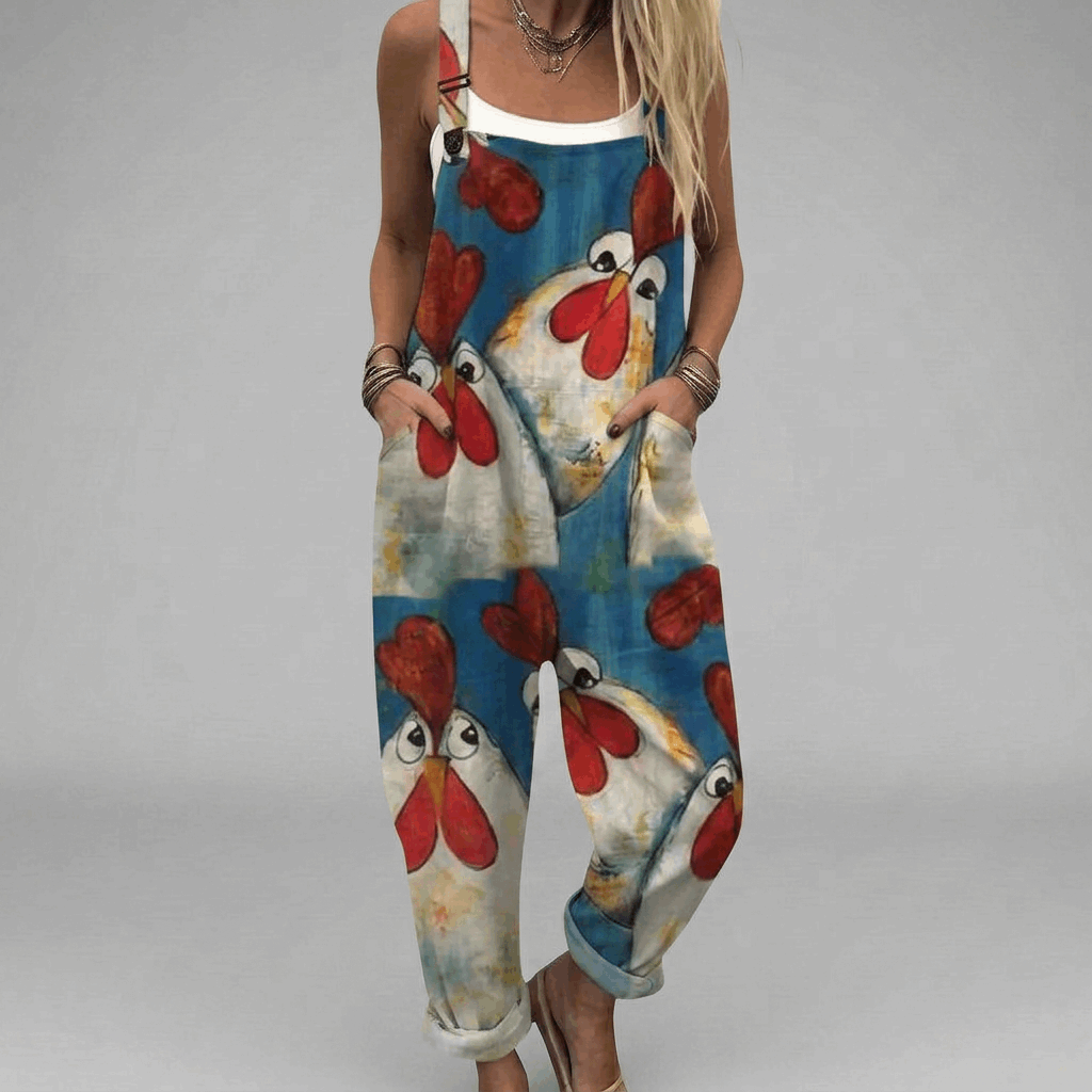 EB AINA™ | MONO DE TIRANTES CON PRINT MULTICOLOR