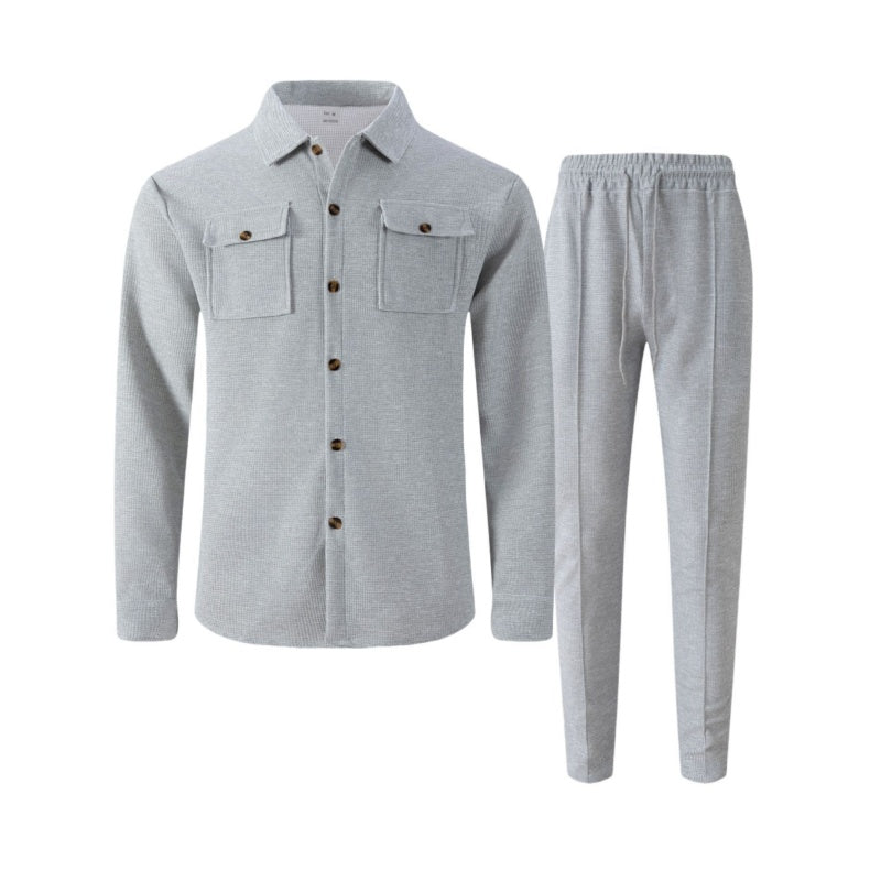 EB Conjunto Premium de Chaqueta y Pantalón de Cuadros para Hombre – Diseño Elegante con Botonadura Moderna