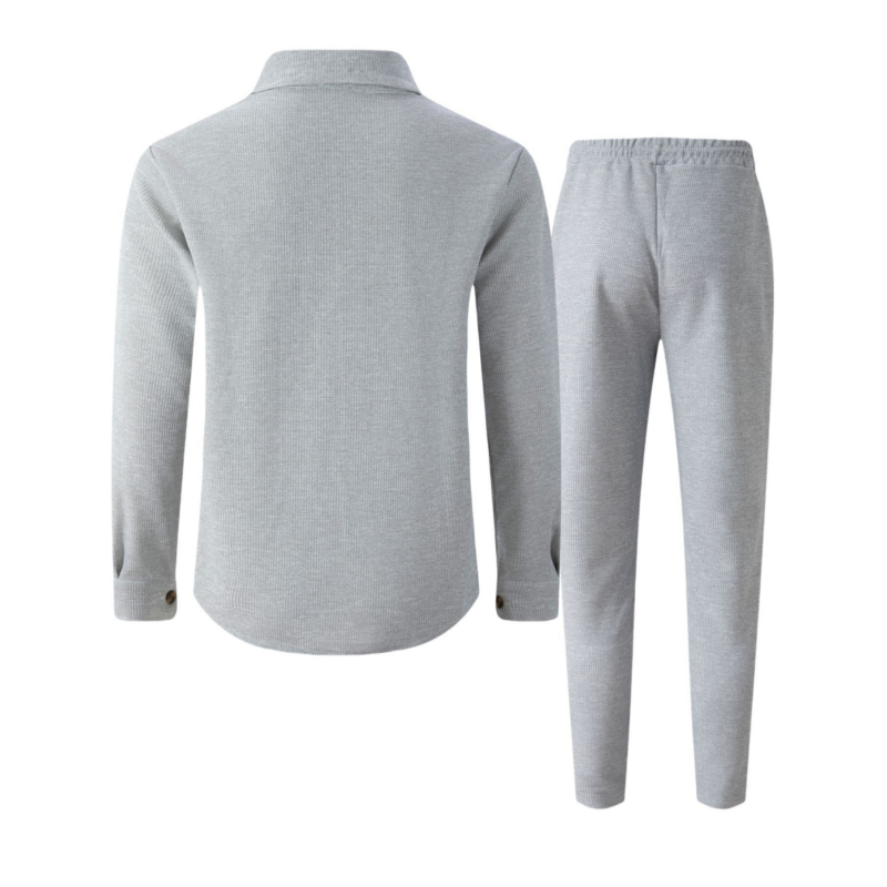 EB Conjunto Premium de Chaqueta y Pantalón de Cuadros para Hombre – Diseño Elegante con Botonadura Moderna